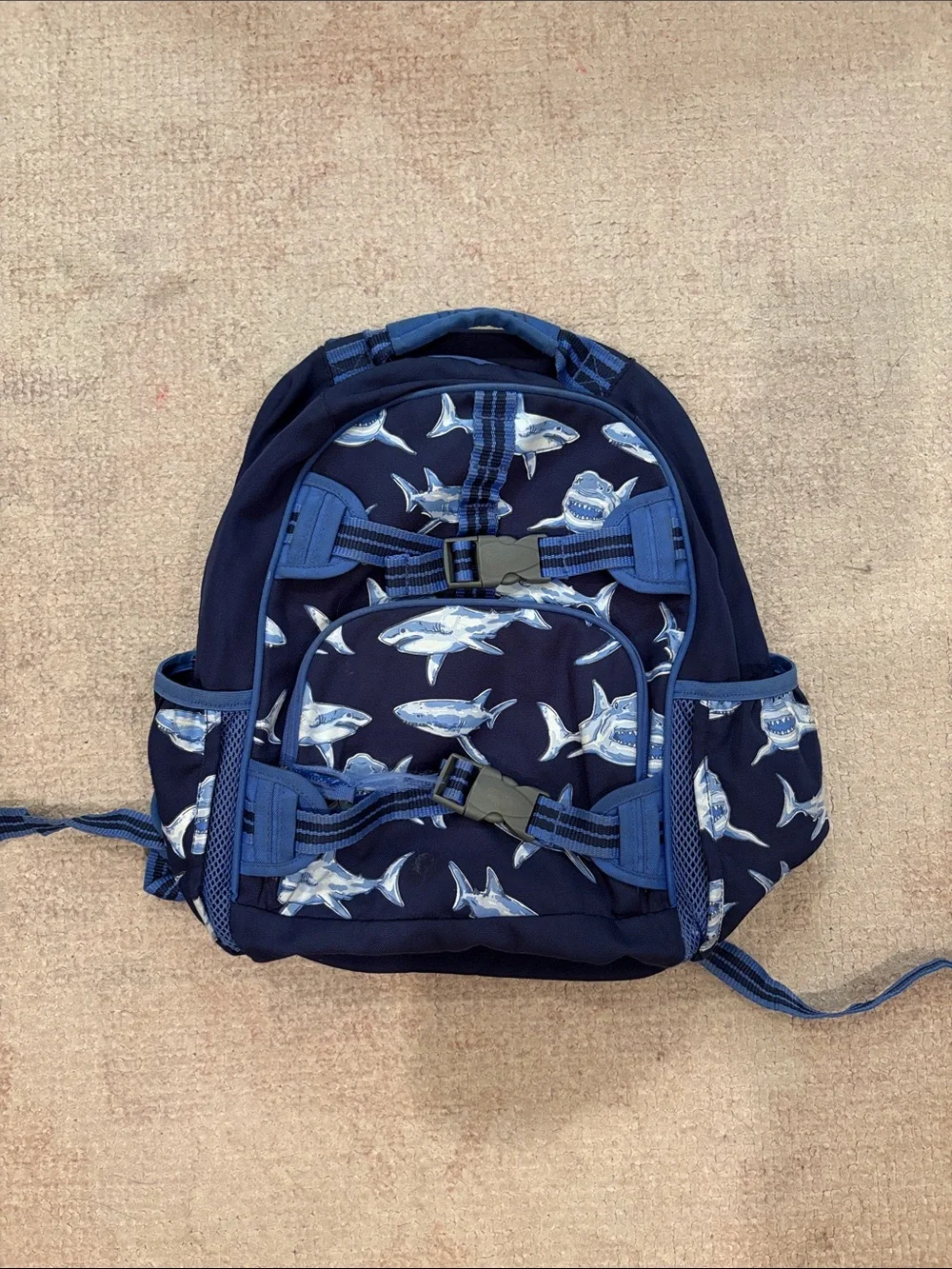 Pottery Barn Glow-in-the-Dark Shark Blue Mackenzie Large RPET Backpack